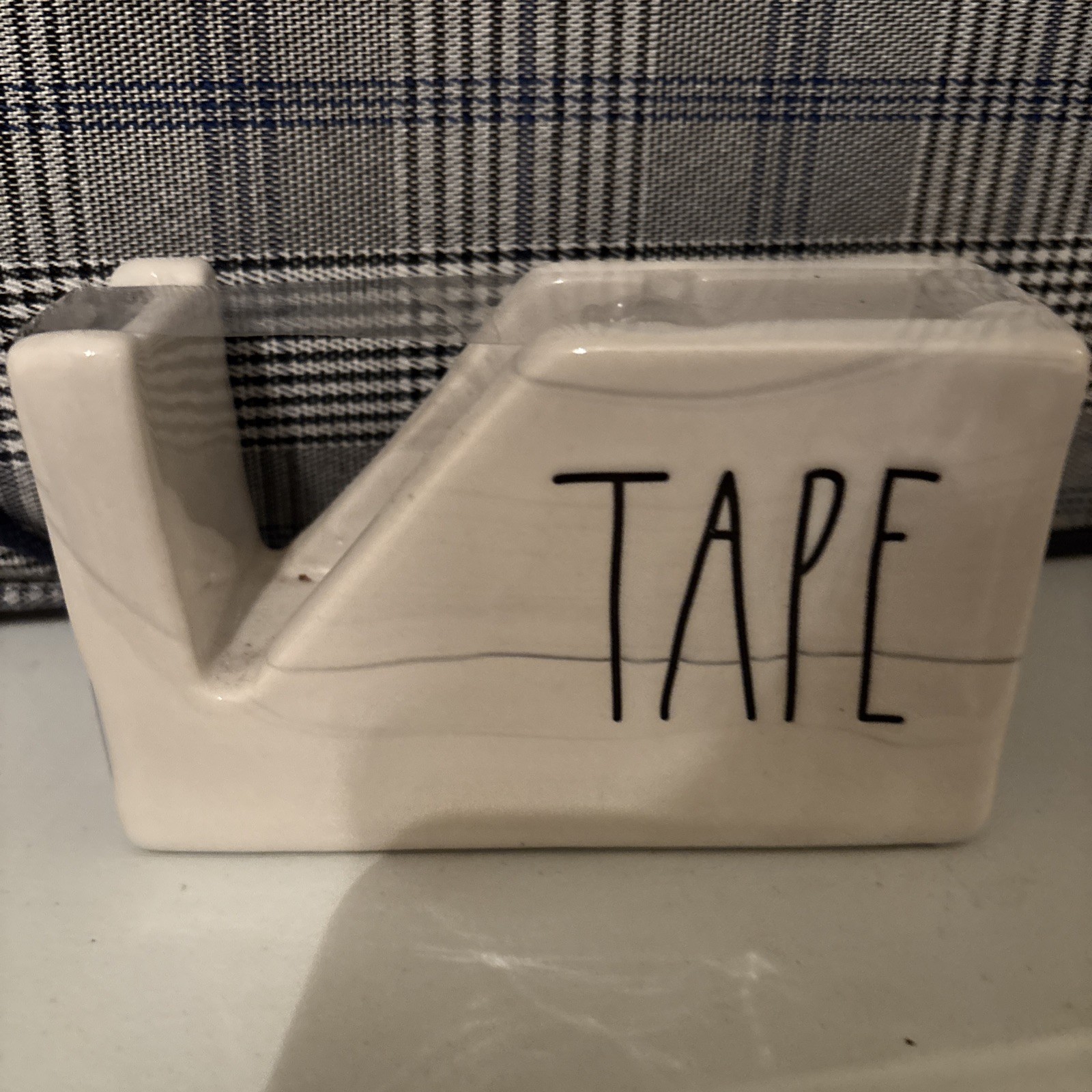 Rae Dunn Artisan Collection Ceramic Tape Dispenser Ivory 150