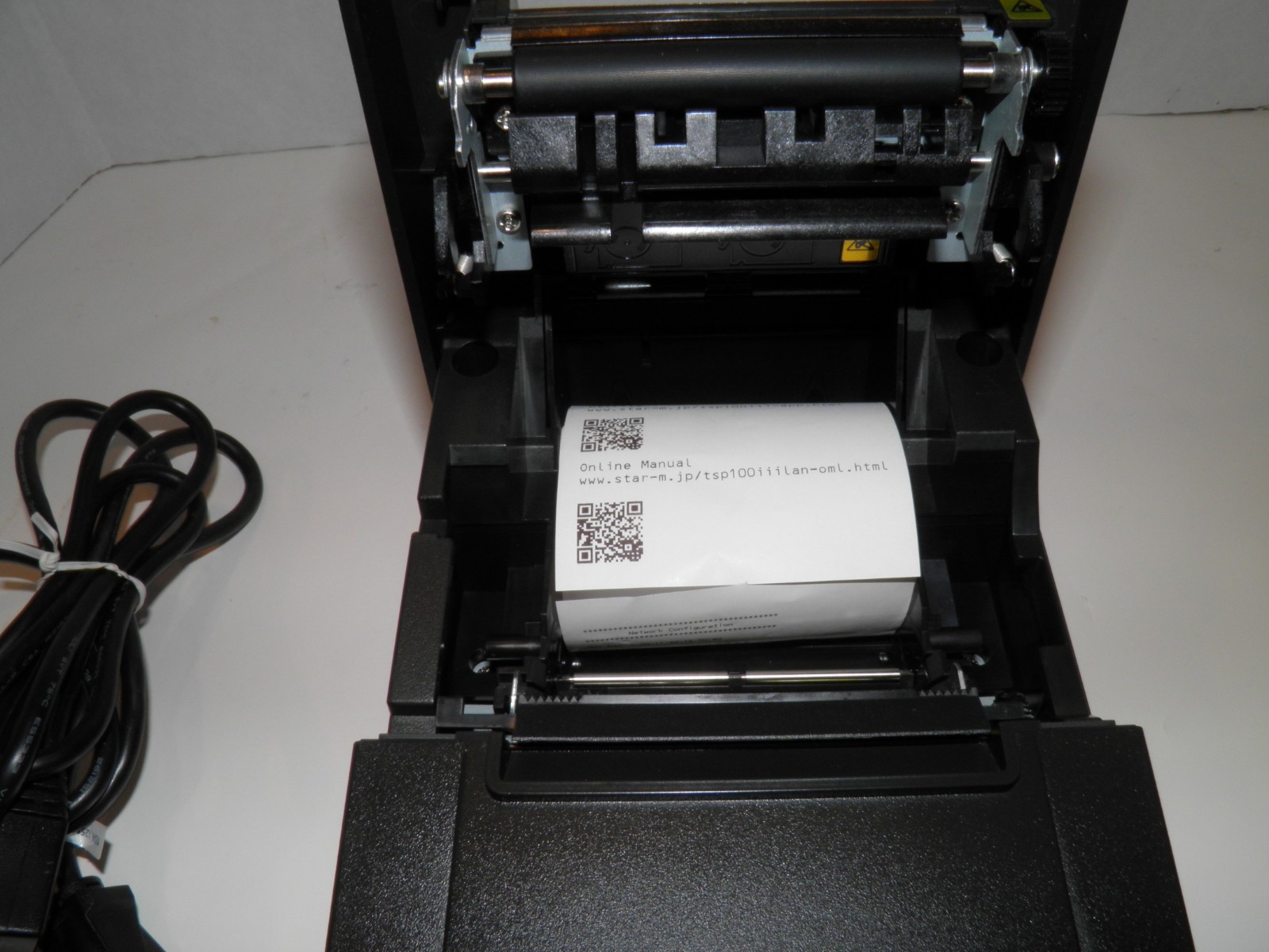 Star TSP100 Thermal POS Receipt Printer TSP143IIILAN w power cord ETHERNET
