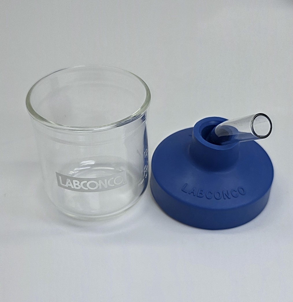 Labconco 120ml Complete Fast Freeze Flask w/ 3/4 TOP GLASS 45° Adapter