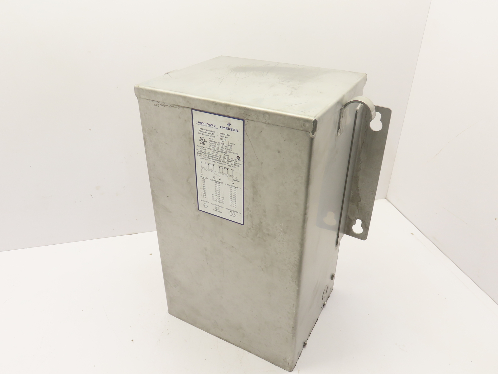 HSS5F7.5AS Sola Transformer 240/480 Primary 120/240VAC Secondary7.5kVA SS 3R 1PH