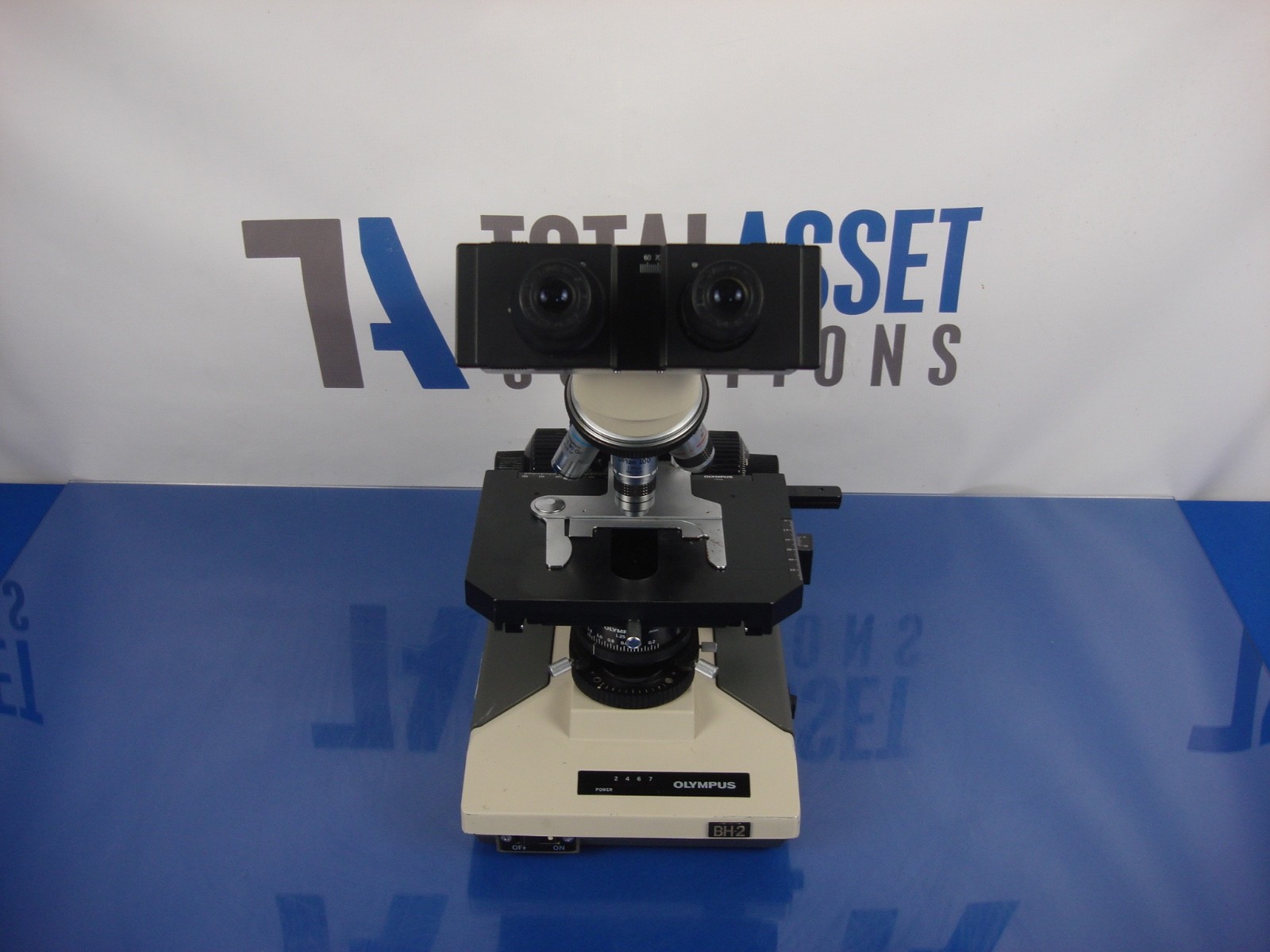 Olympus BH-2 Microscope 4x, 10x, 40x, 100x Oil, 50x Oil with Eyepiece 10×18 WF