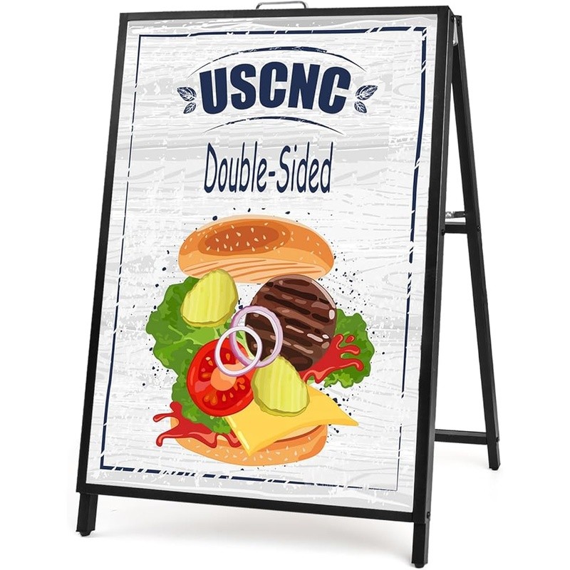 24 x36 Inch A Frame Sign Double-Sided Folding Sandwich Board Heavy Duty Slide-in
