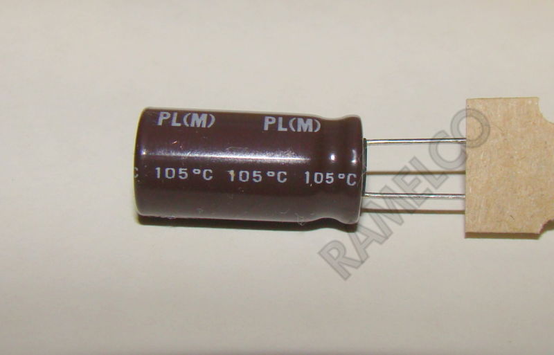 1 pc, 330uf, 35V, 105 deg Electrolytic capacitor
