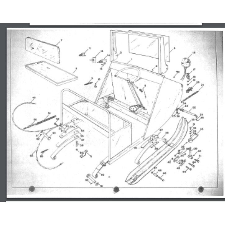 1964 Polaris K-95-G SNOWMOBILE Technical Parts List Manual 8 pages