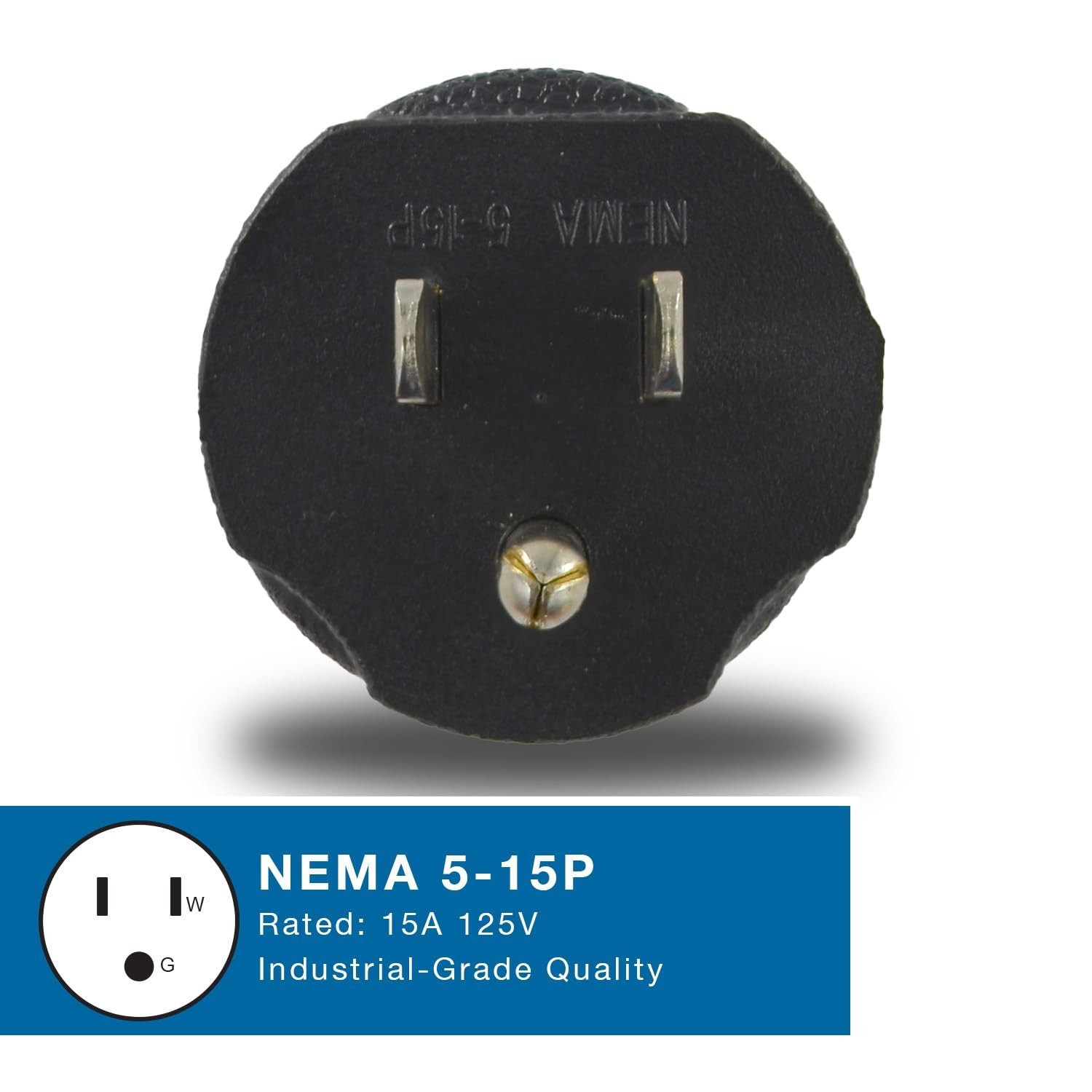 Conntek 3-30129(3-Pack) NEMA 5-15P to NEMA 5-15/20R Plug Adapter 15-Amp to 15…