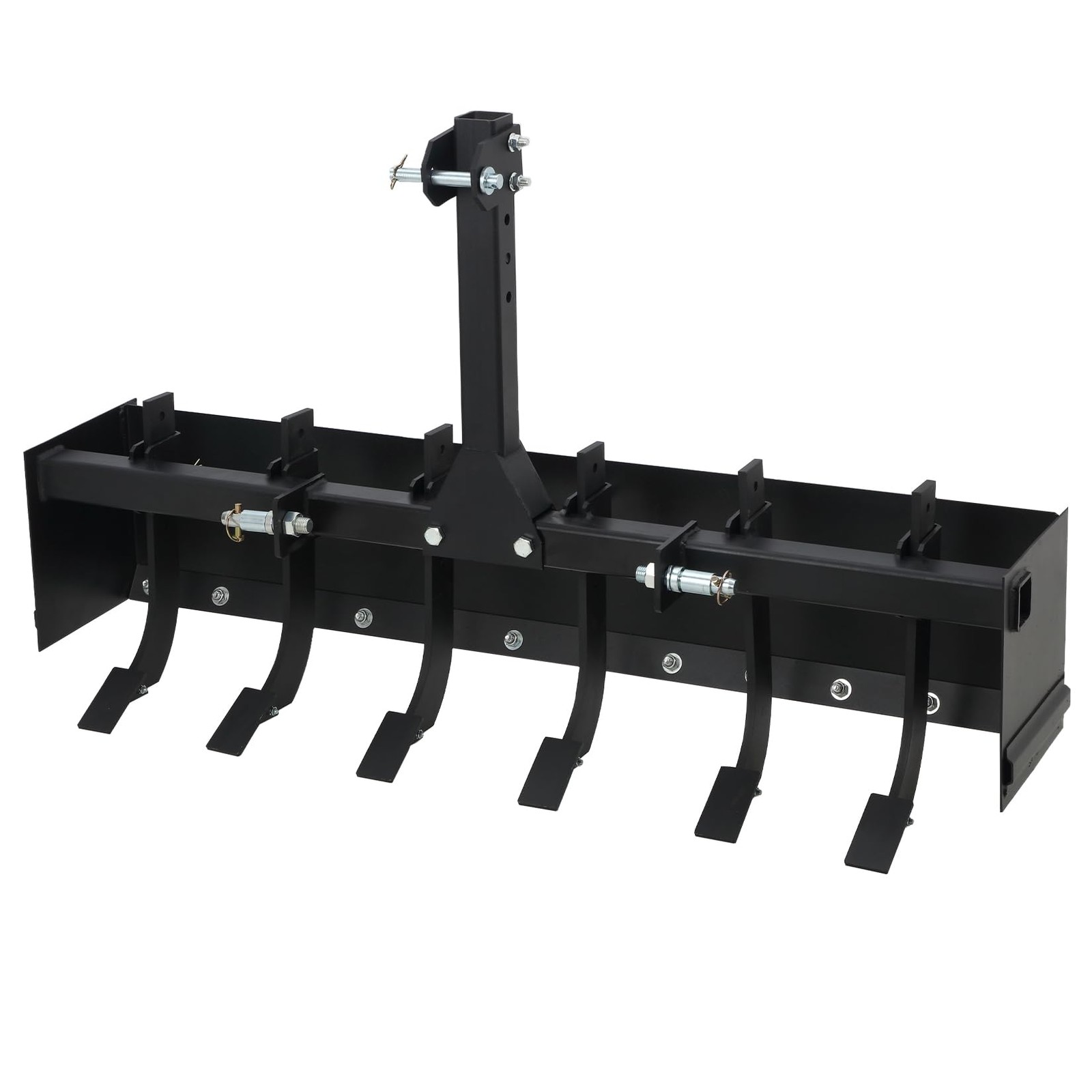 3 Point Hitch Powder Coated Steel 55″ Box Blade Scraper W/6 Shank For fit Cat 1