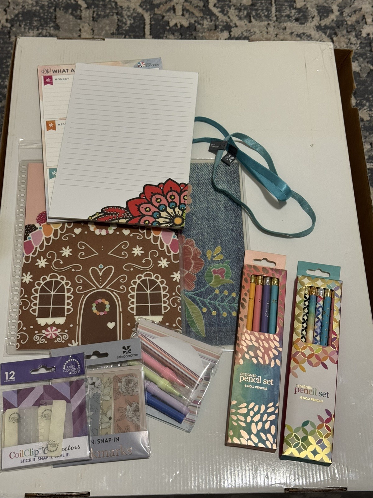 Erin Condren Life Planner Accessories, Notes, Stickers, Journals HUGE LOT NEW