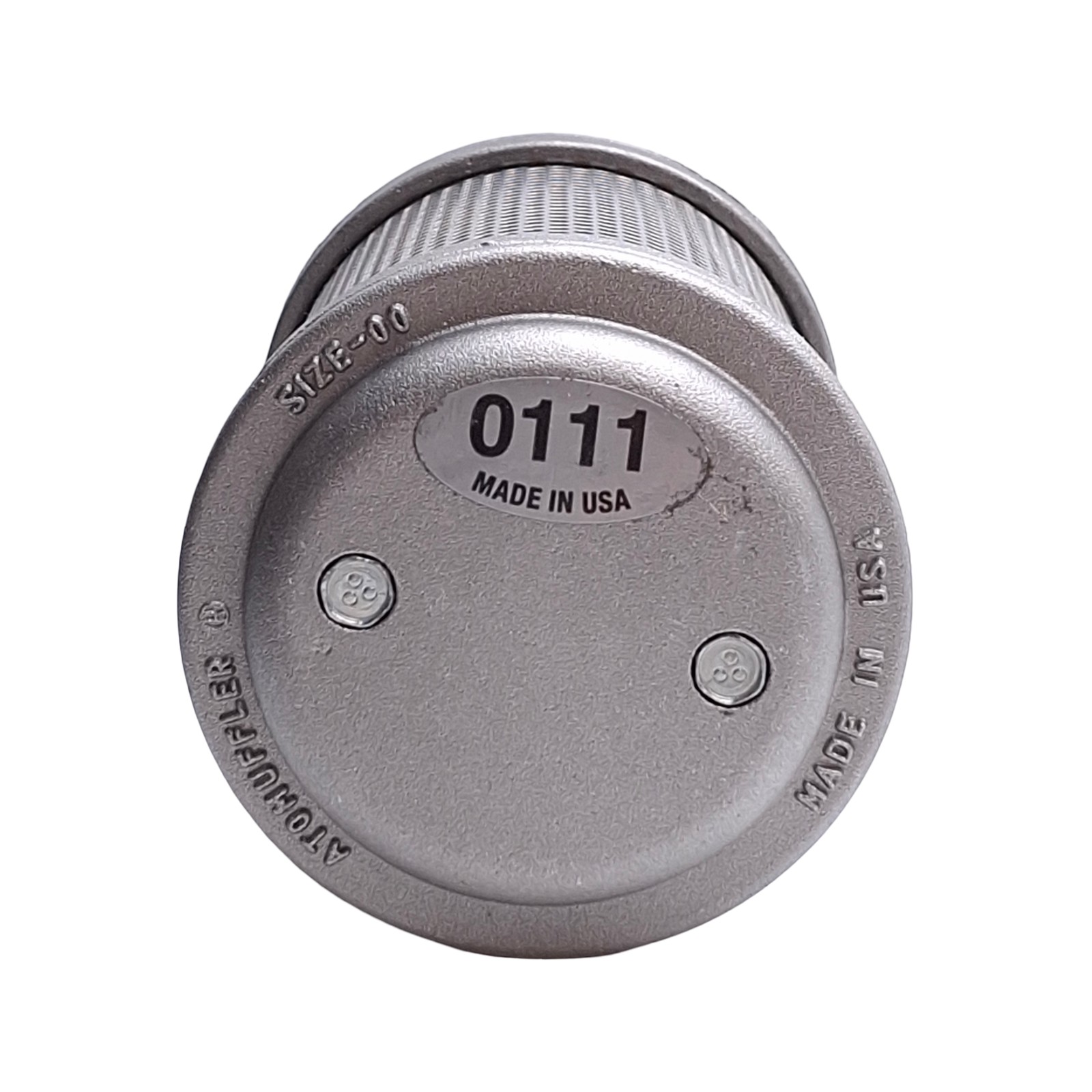 Alwitco 0111000 M00 Pneumatic Muffler, 3/8in NPT Male, 125psi, ø2.59in x 5.12in