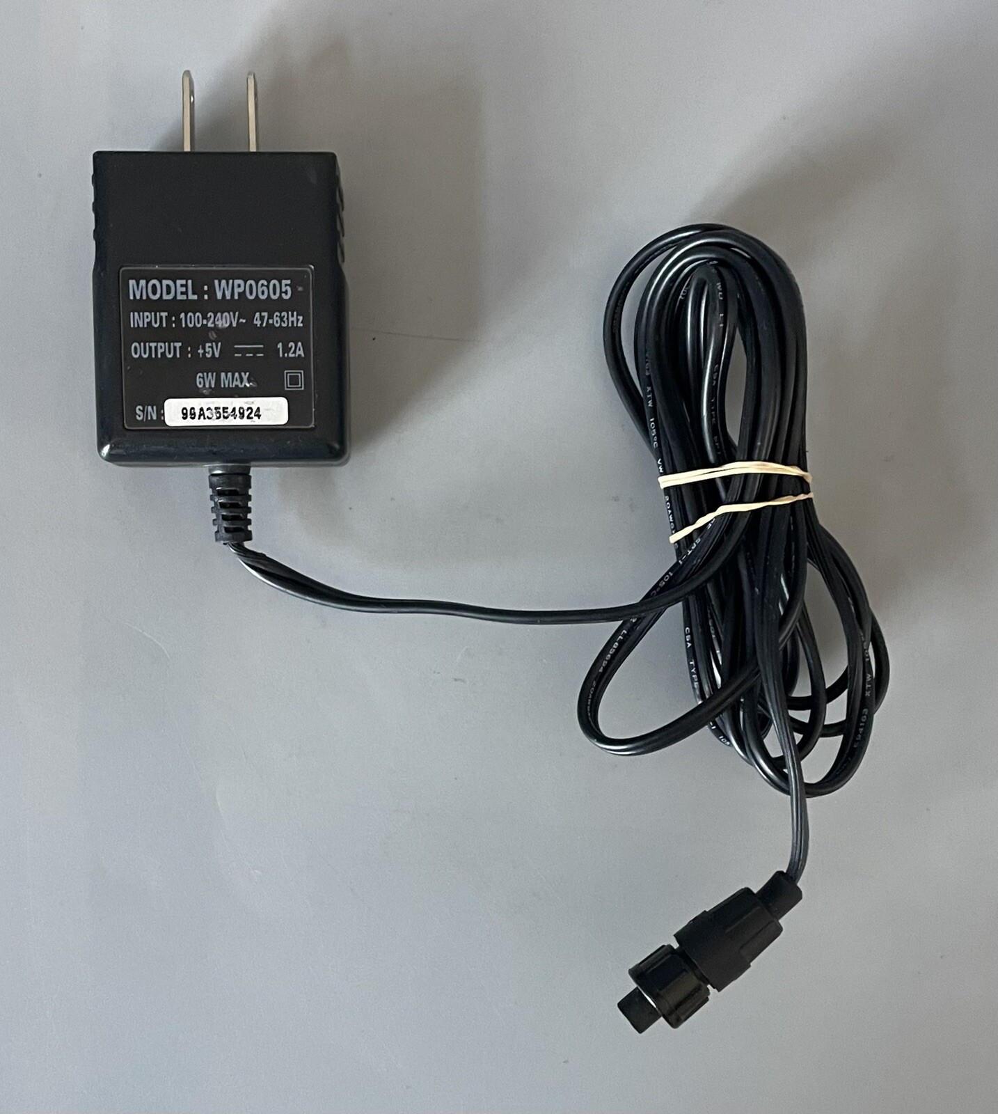 Untested w/ Free Returns — Elpac WP0605 Power Adapter 100-240V 47-63Hz 5V-1.2A