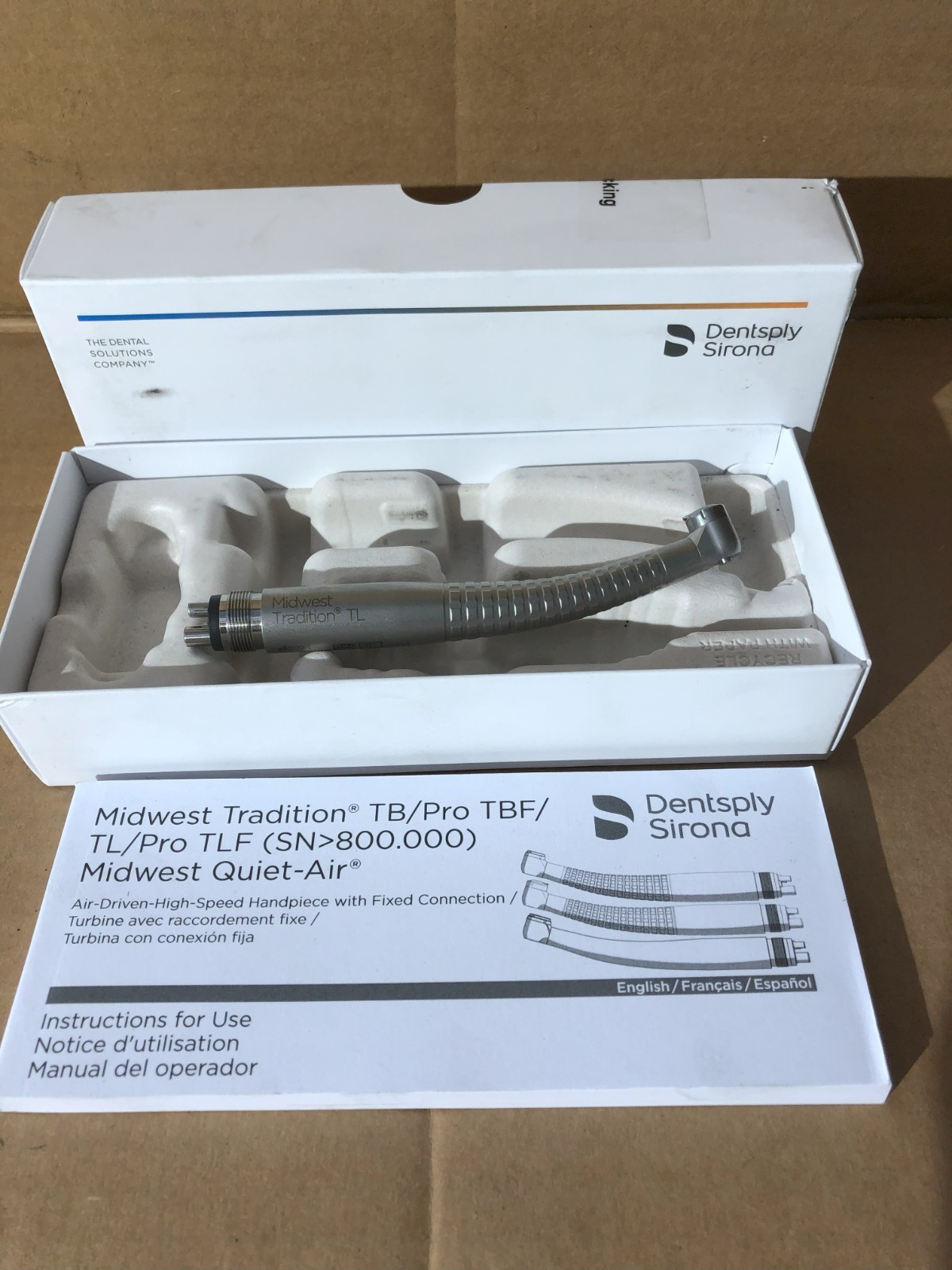 Midwest Tradition Handpiece 4 Hole Non Fiber Optic Autochuck Lever New