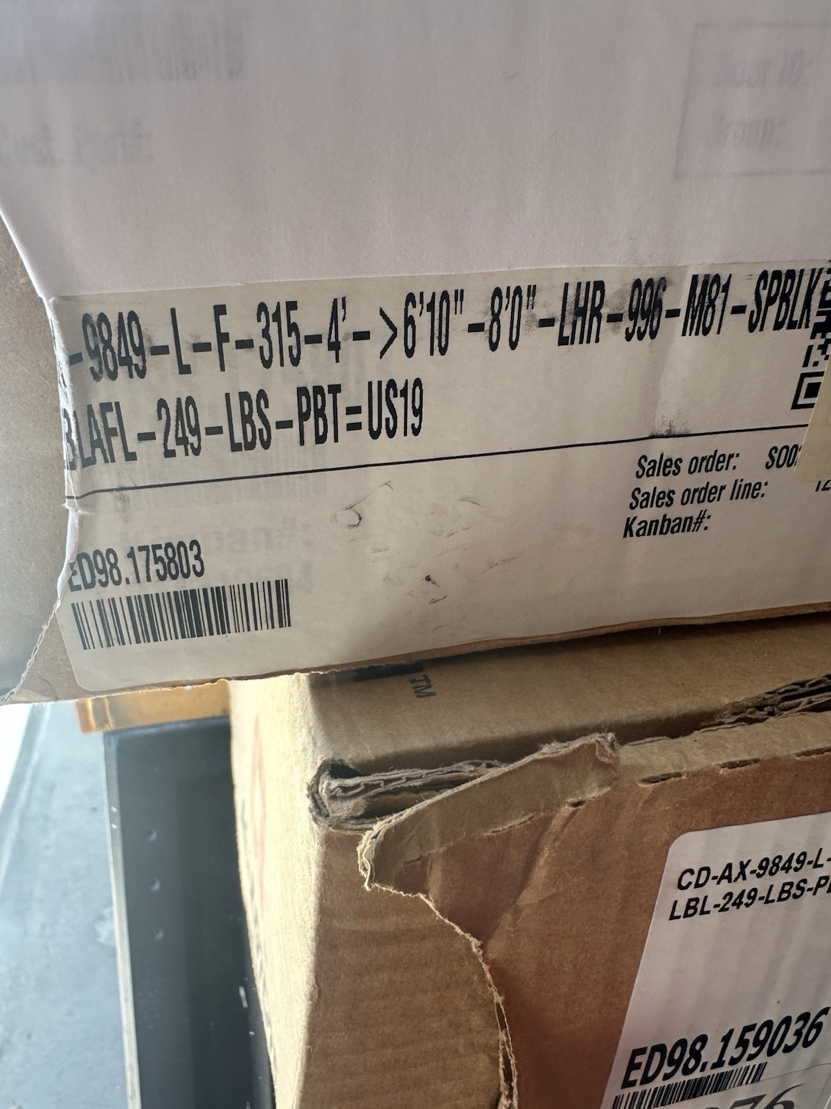 VON DUPRIN AX 9849 L F 315 4’ 6’10”-8’0” LHR 996 -M81 SPBLK LBLAFL 249LBS PBT