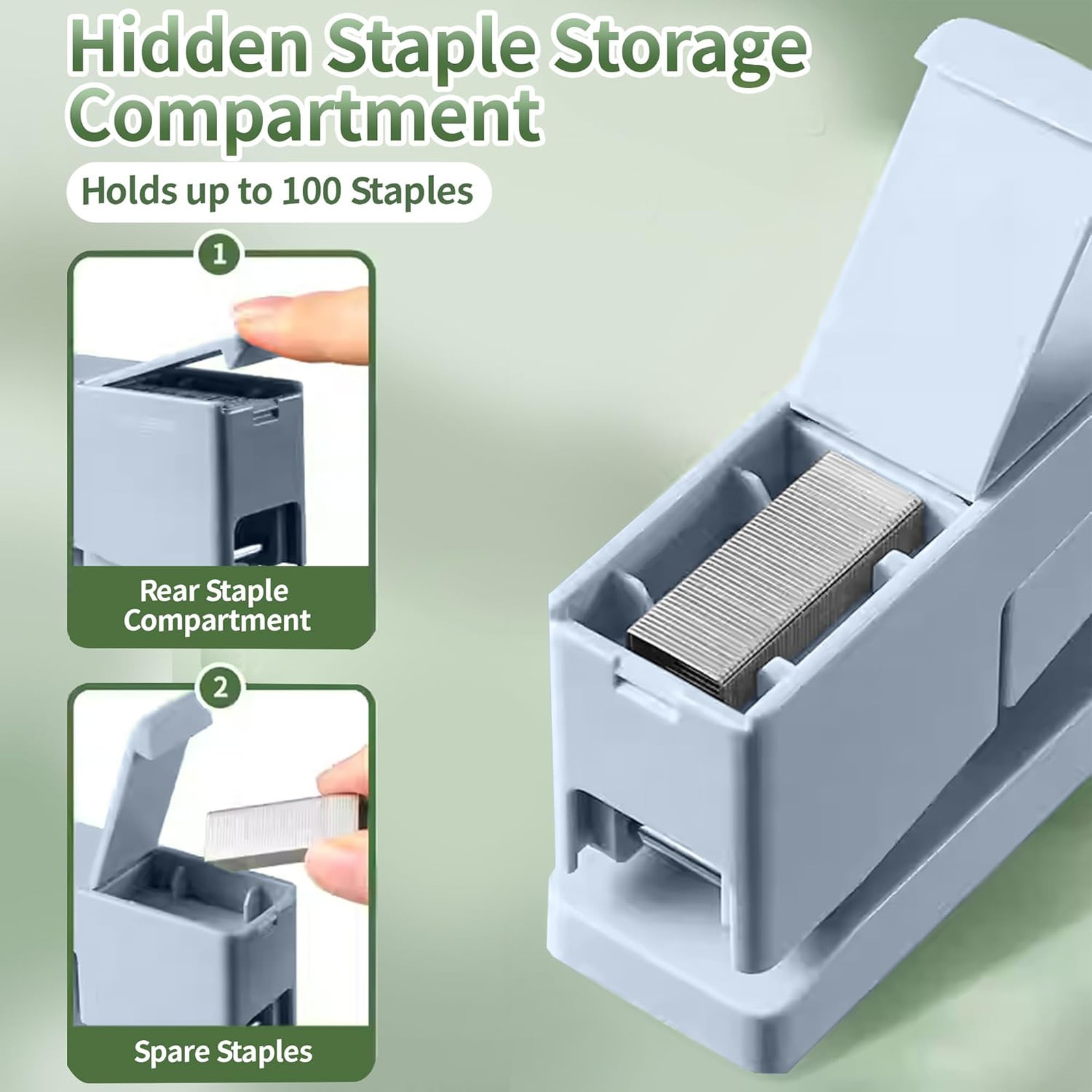 Desk Stapler 360 Degree Rotating Swing-Arm Heavy Duty Metal 25 Sheet Capacity
