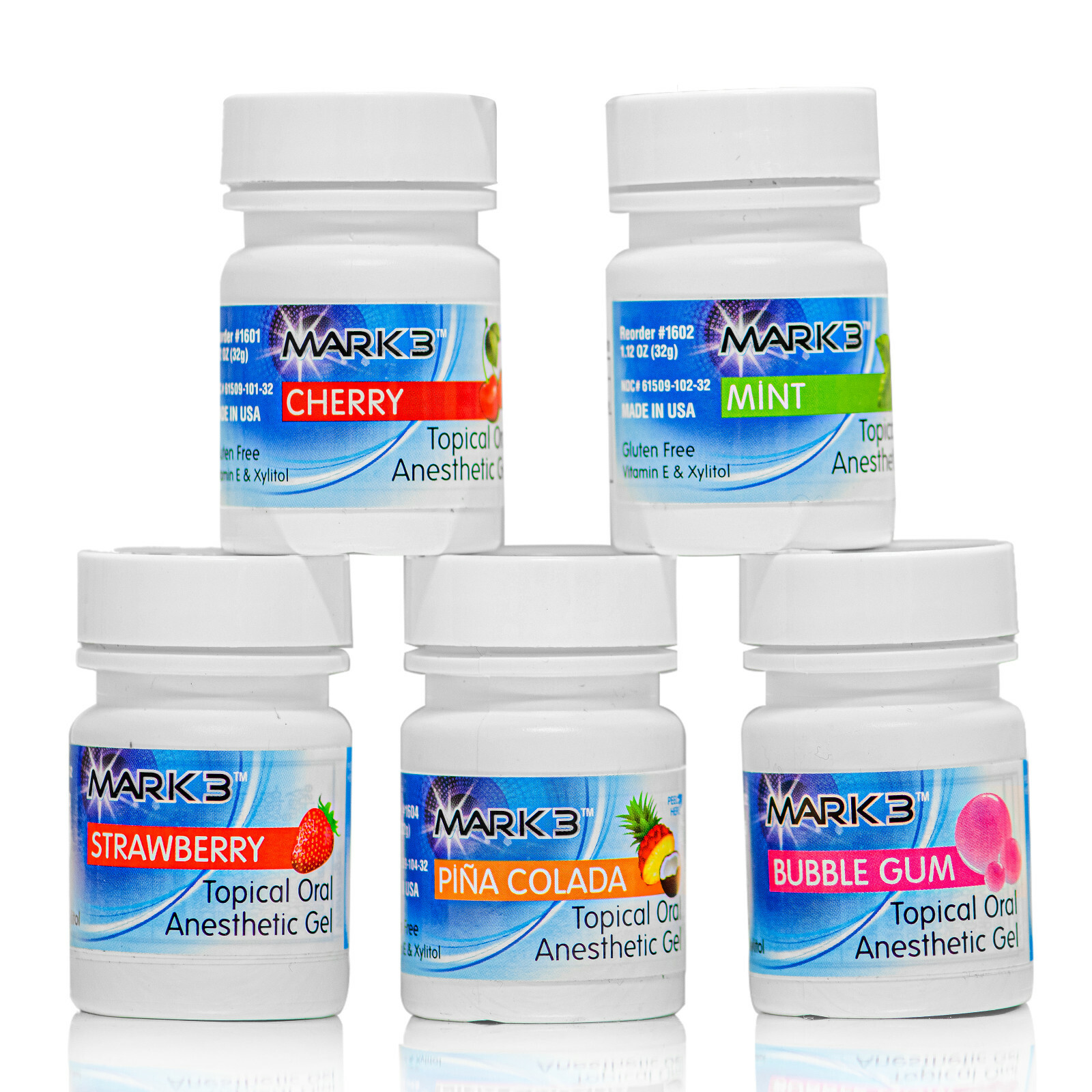 NEW Mark 3 Dental Topical Anesthetic Gel 20% Benzocaine 1oz Jar