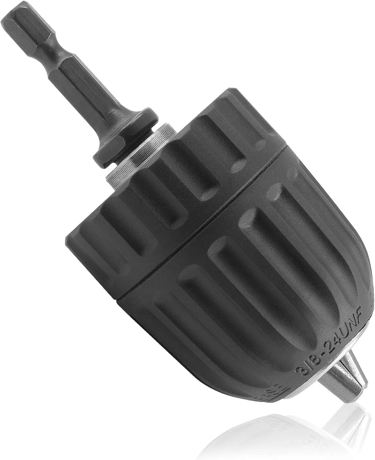 3/8″ Keyless Drill Chuck Adapter with 1/4″ Hex Shank for Impact Drivers