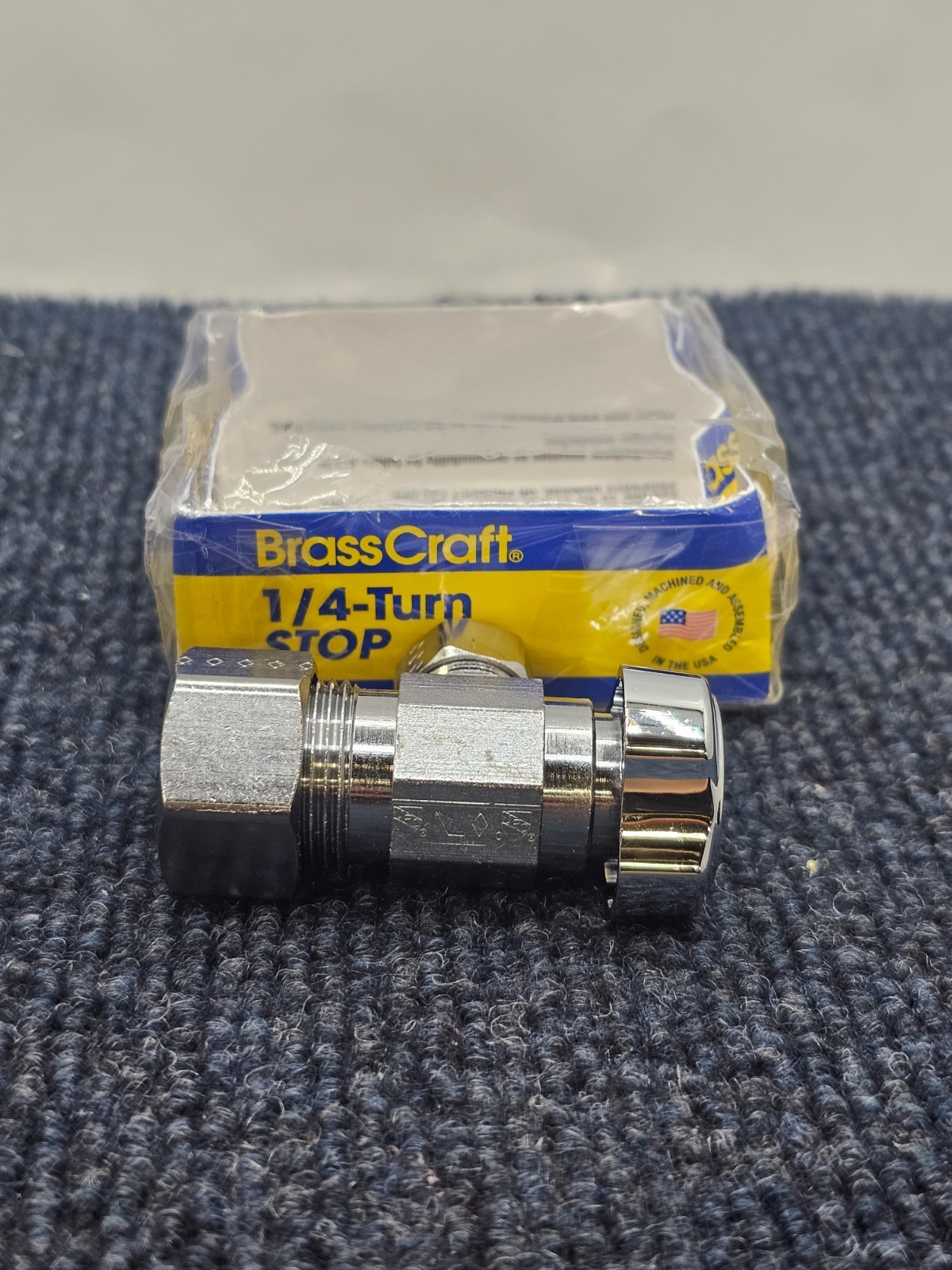 (QTY 3) BrassCraft 1/4 Turn Angle Stop 1/2″ x 3/8, «G2CR19X C, Chrome