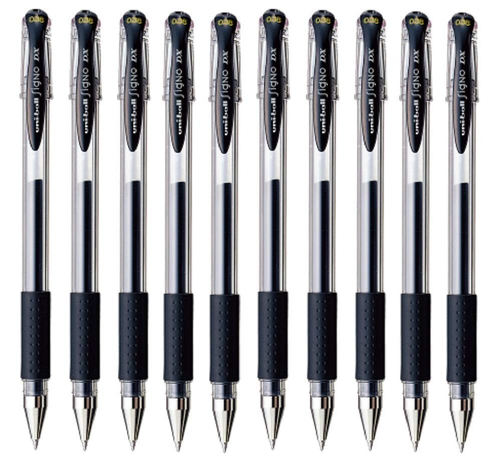 uni-ball Signo Dx Um-151 Gel Ink Pen – 0.38 Mm – 10 Pcs – Bla Office Product