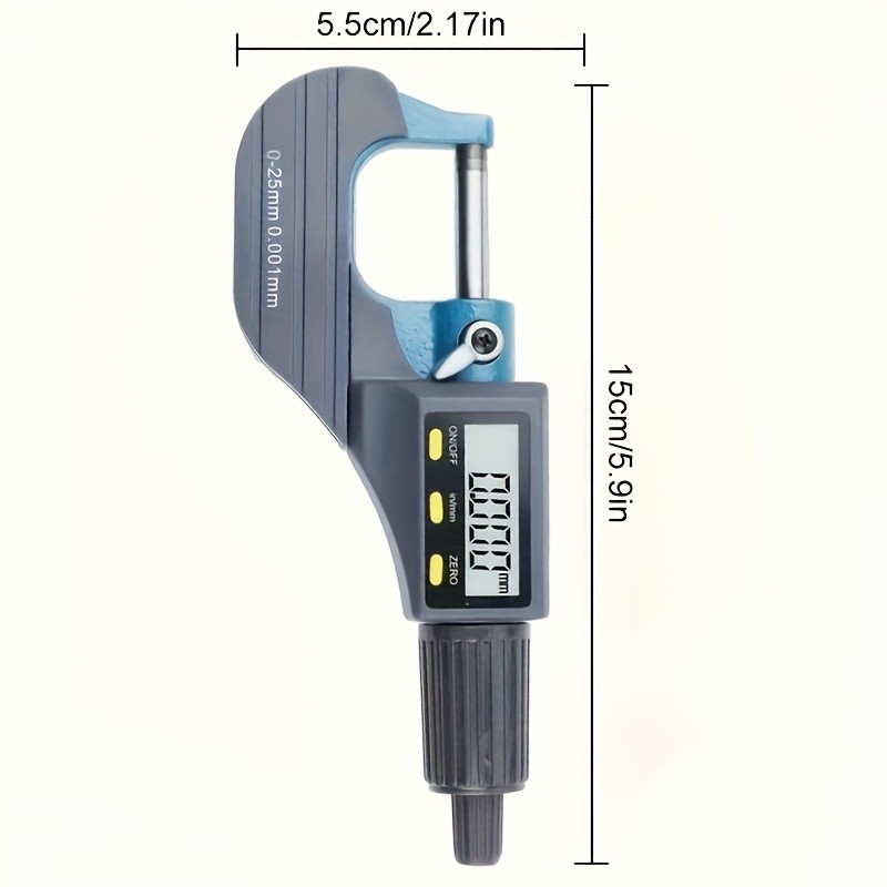 Digital Micrometer 0-25mm – 0.001mm Precision Gauge for Precision Measurement