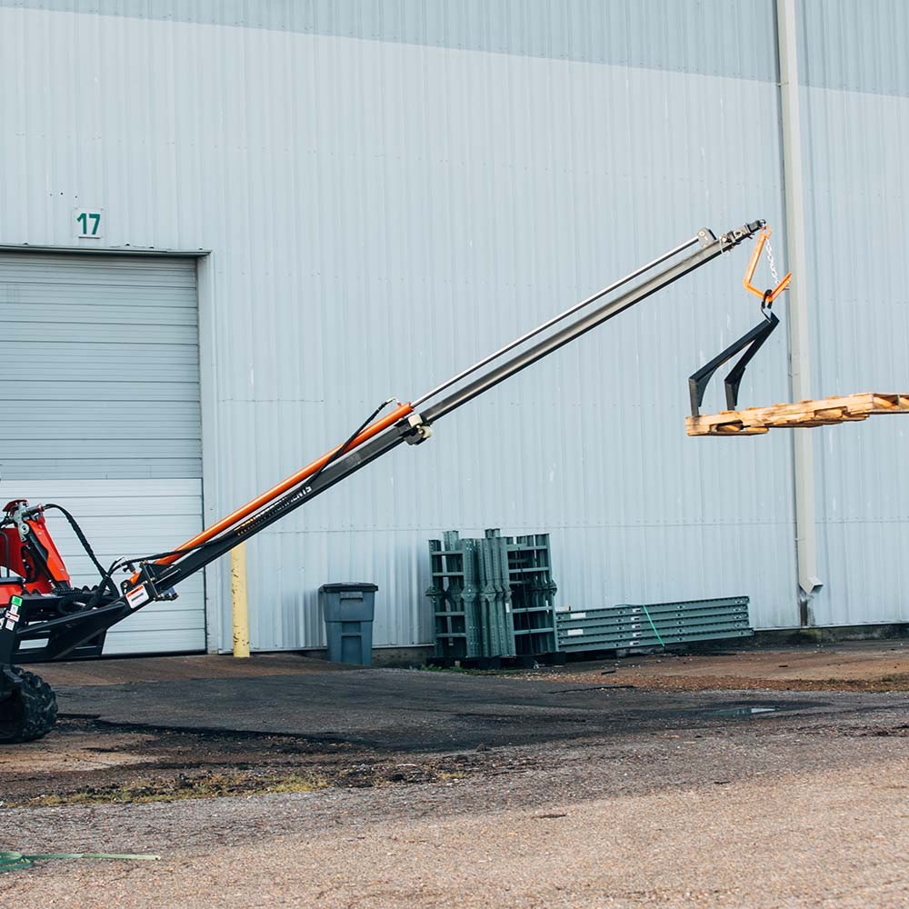 Titan Attachments 26ft Telescoping Hydraulic Truss Boom Jib Crane, Skid Steer