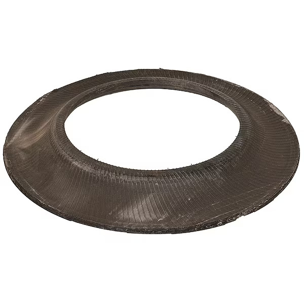 Channelizer Drum Base, Rubber, 3 in Height, 32 in Length, 22.5 lb, Black