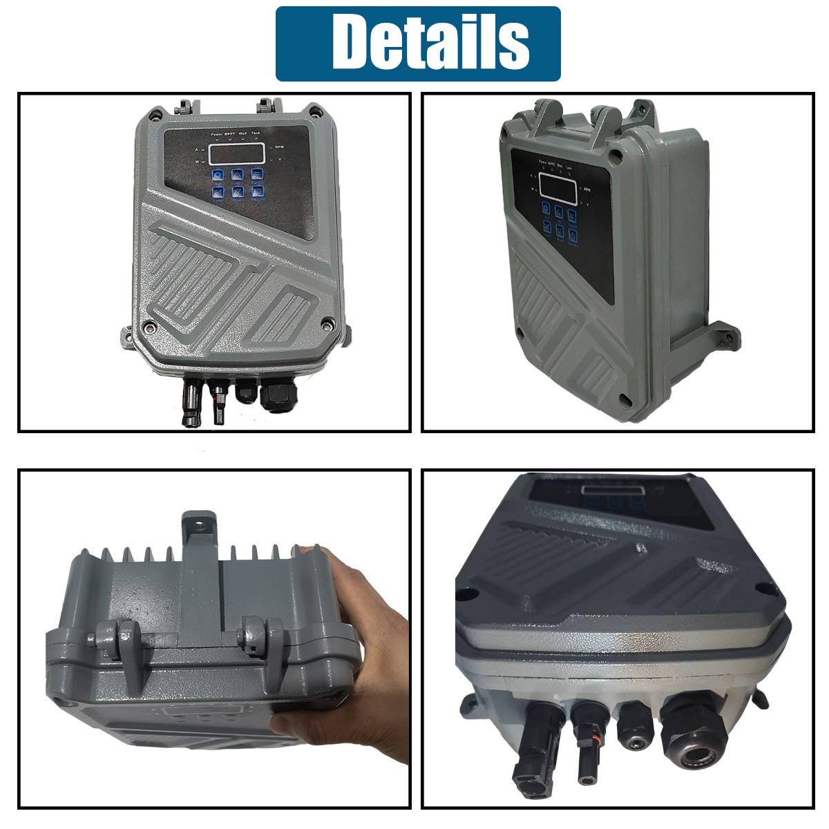 4»Deep Well Submersible Pump, 1HP 207′ 37GPM 110V Stainless Steel w/Control Box