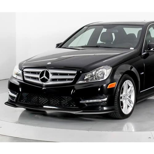 3Pcs Bumper Lip Spoiler Splitter for W204 C-Class Sport 2011-14 Painted Black