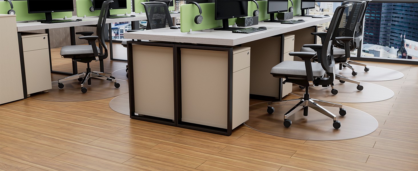 Office Chair Mat for Hard Floor, 36″ Round Transparent Hard Floor Protector