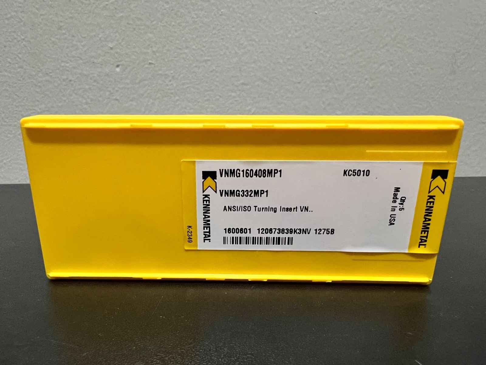 Qty 5 Kennametal VNMG332MP1 VNMG160408MP1 KC5010 Grade Carbide Inserts