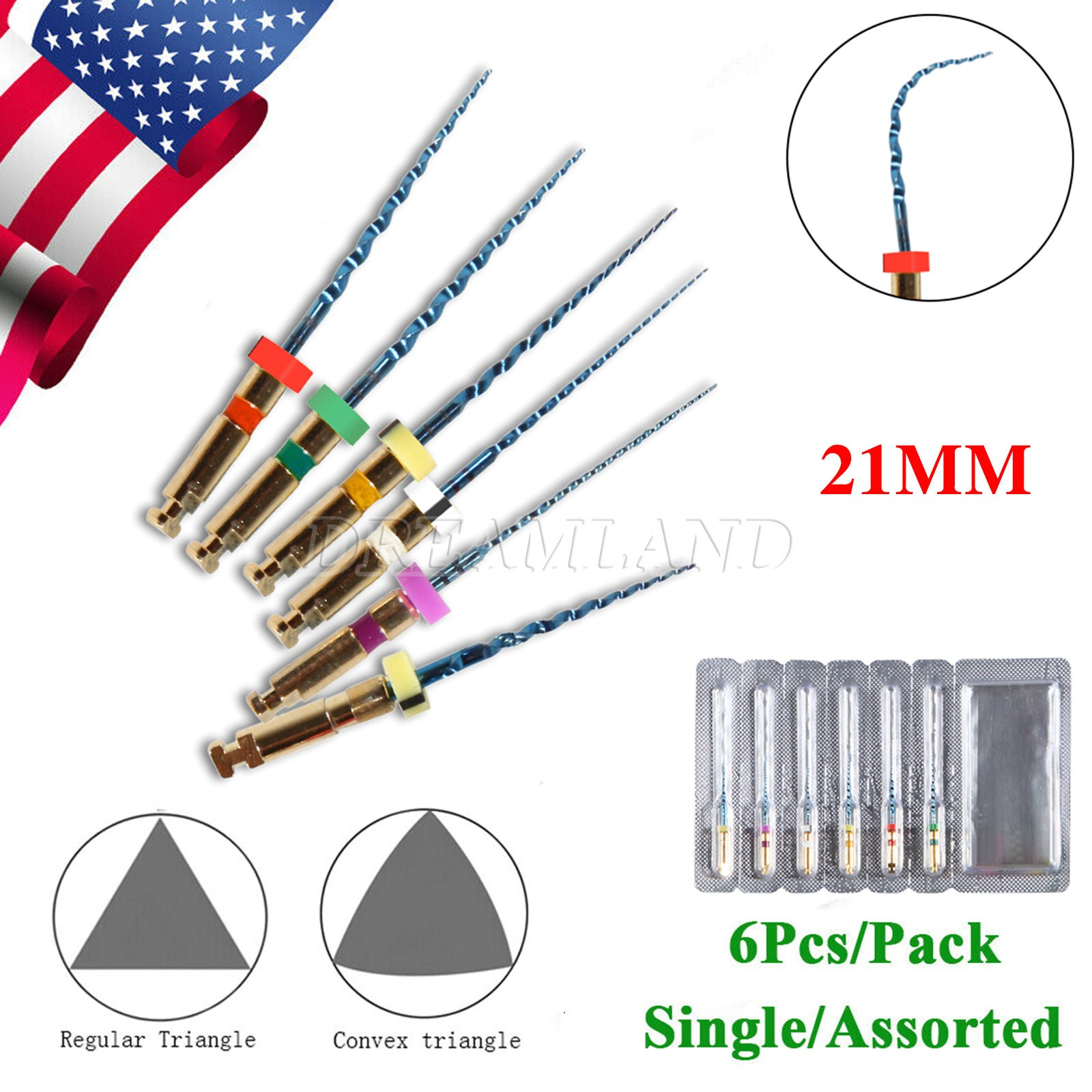 1 PACK Dental Rotary 21MM Lima ENDO Root Canal Niti Files CICADA Universal