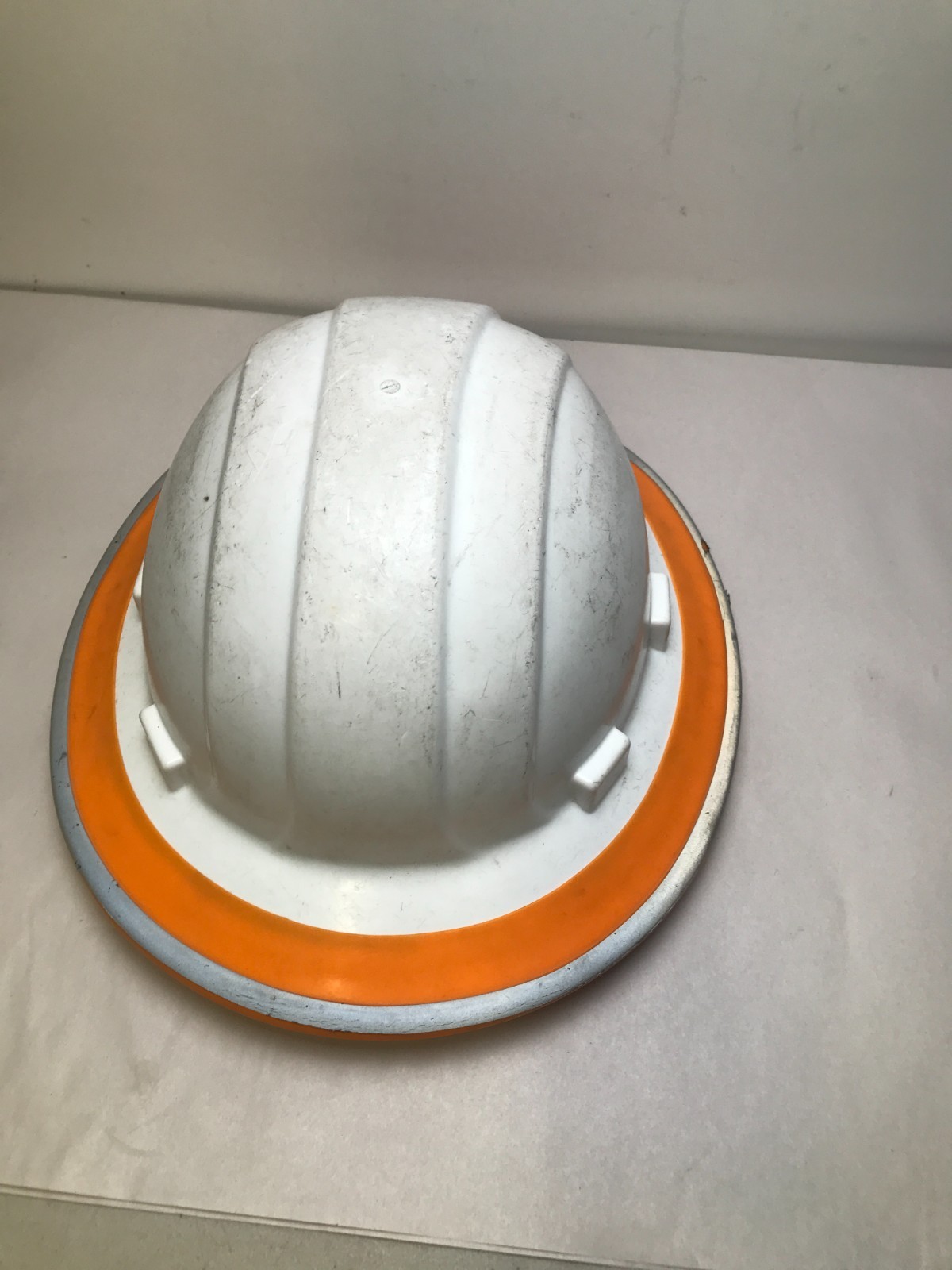 Vintage Caltrans White/Orange Omega 2 Full Brim ED Bullard Hard Hat USA