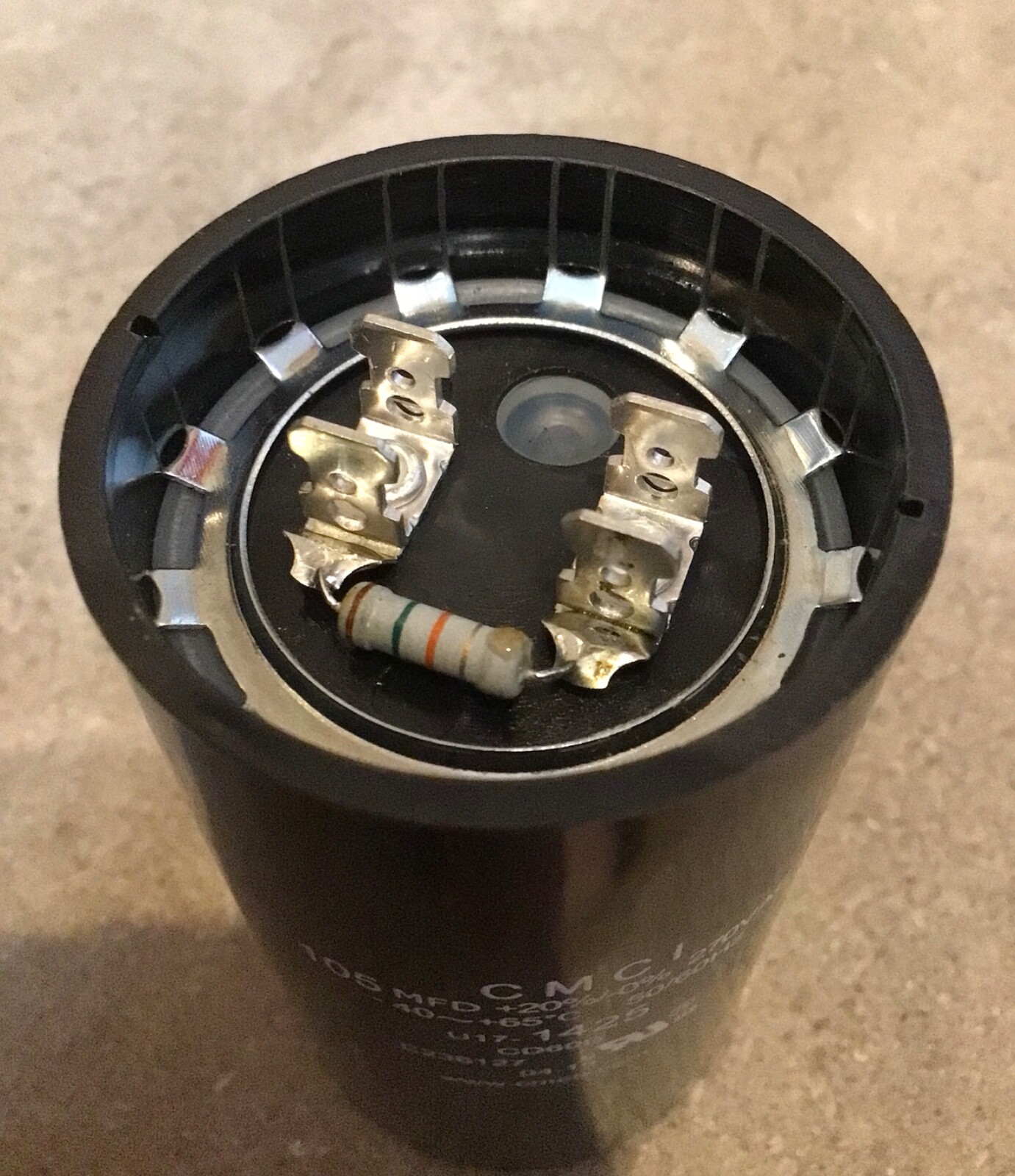 Well Pump Motor Start Capacitor, U17-1425, 270 VAC, 105 MFD, 50/60 Hz, Free Ship