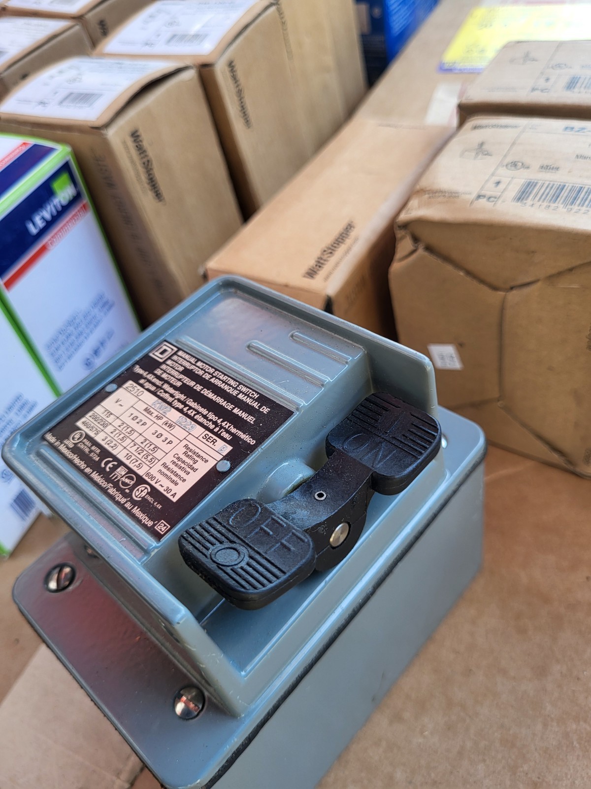 New Open Box, Lot of electrical materials—everything you see is what you get.