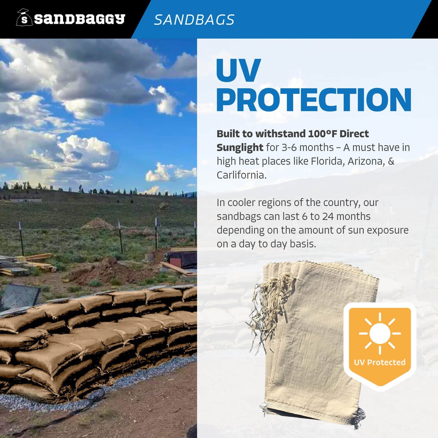Sandbaggy (25) Beige Empty Sandbags For Sale 14×26 Sandbag Sand Bags Bag Poly