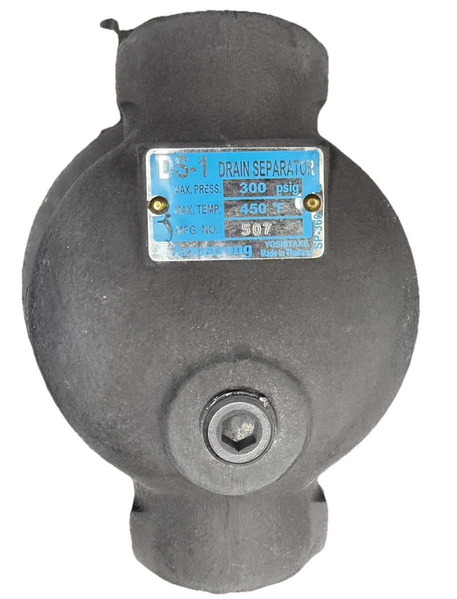 Armstrong International Steam Separator DS-1-100, 1″ NPT, 300 PSI, Ductile Iron