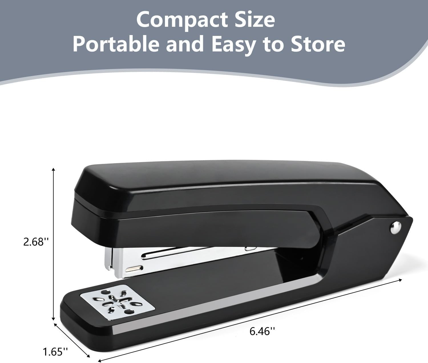 360° Rotating Swing-Arm Stapler, 25-Sheet Capacity, with 1000 Staples, 8-Posi…