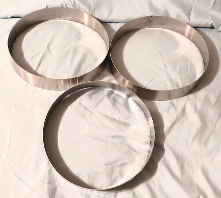 5 Egg Omelet Rings 5″ & 8″ Heavy Stainless Steel, Used Excellent Condition
