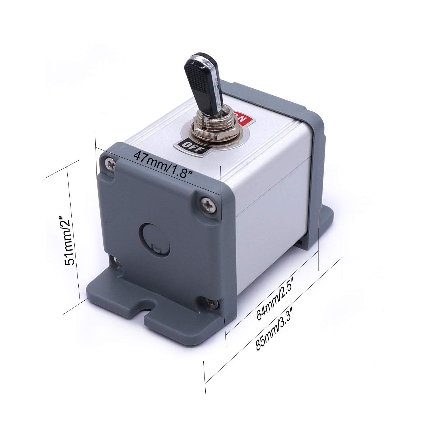 Heavy Duty Rocker Toggle Switch Box 16A 250V SPST 2 Position 2 Pin ON/Off Switch