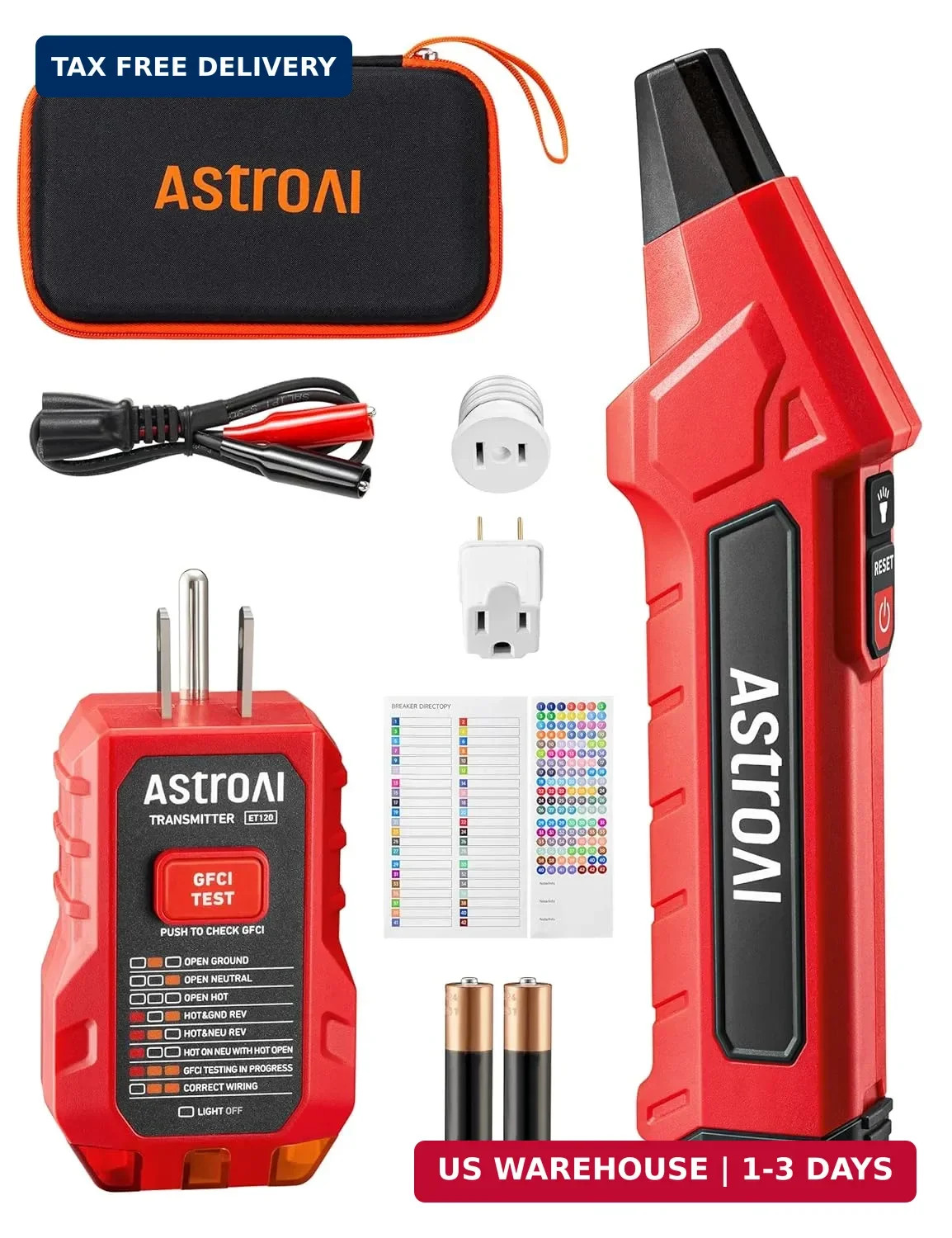 AstroAI Circuit Breaker Finder with GFCI Outlet Tester, Electrical Tester Tool f