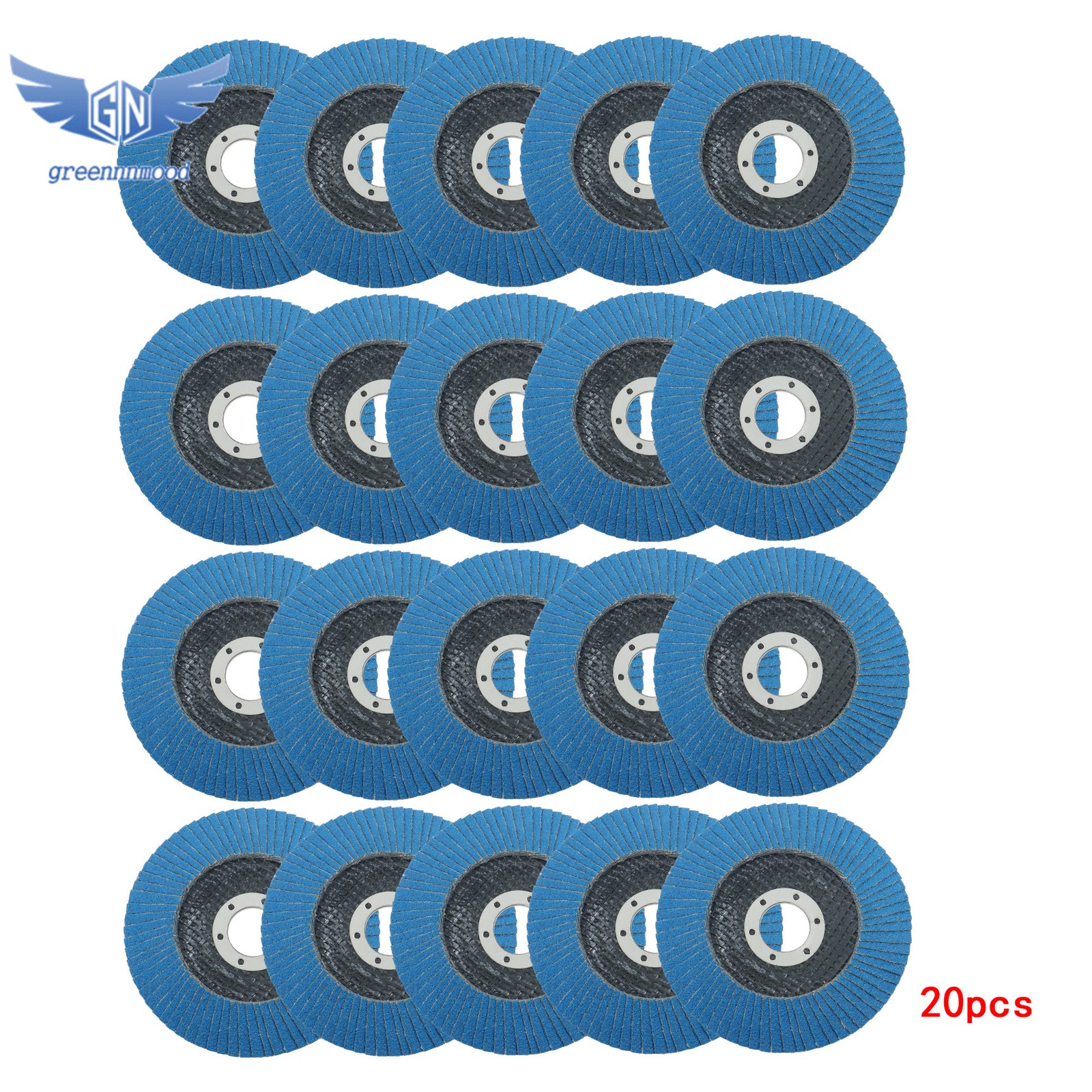 20 Pack Zirconia Flap Discs 4.5×7/8″ for Angle Grinder 80 Grit Flapper Wheel T29