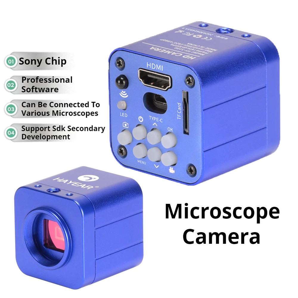 4K HD Electronic Eyepiece Cameras 24MP CMOS HDMI USB Digital Video Microscope