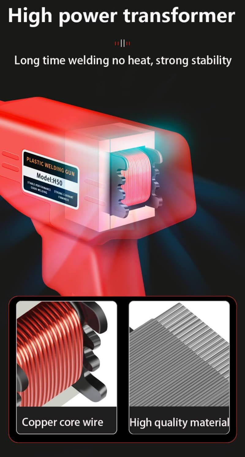 220W Plastic Welder, Multipurpose Fit, Plastic Welding Kit, Quick Plastic Repair