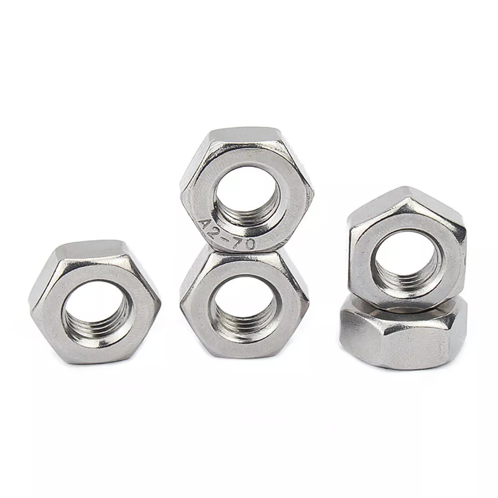 1-100pcs M 1 1.2 1.4~ M64 304 Stainless Steel Hexagon Full Nuts A2 Grade DIN 934