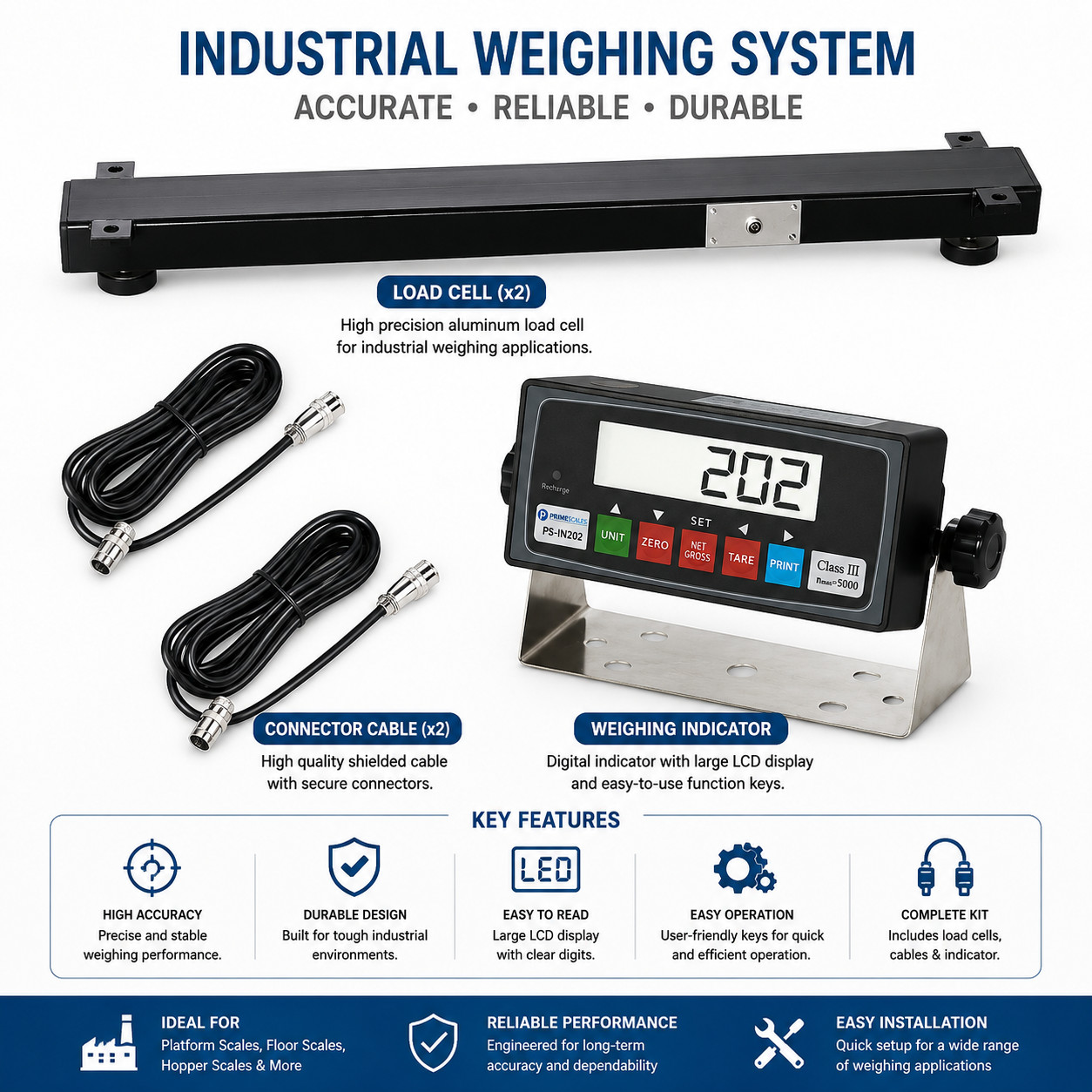 New Prime Scale 36″ Heavy Duty Industrial Weigh Beam, bar System 5000 lbs