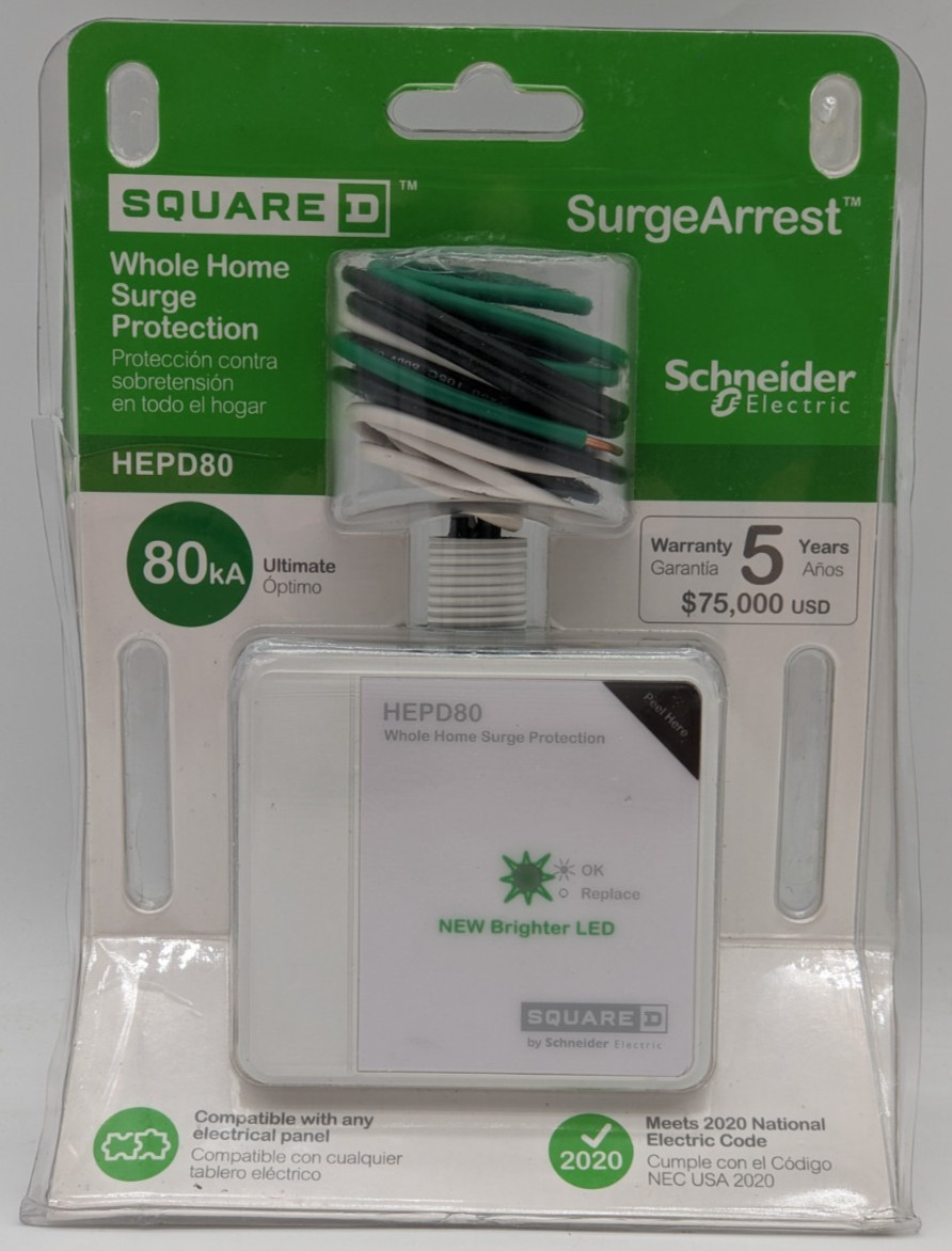 Schneider Electric | Square D | HEPD80 | Whole Home Surge Protection | 80kA