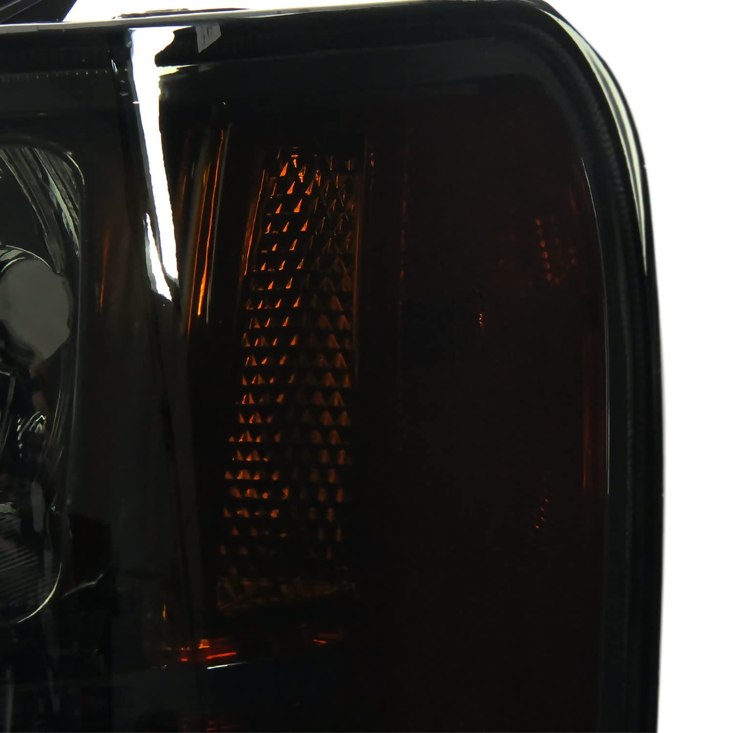 Smoke Lens Amber Headlights L+R Pair for 2007-2013 GMC Sierra 1500
