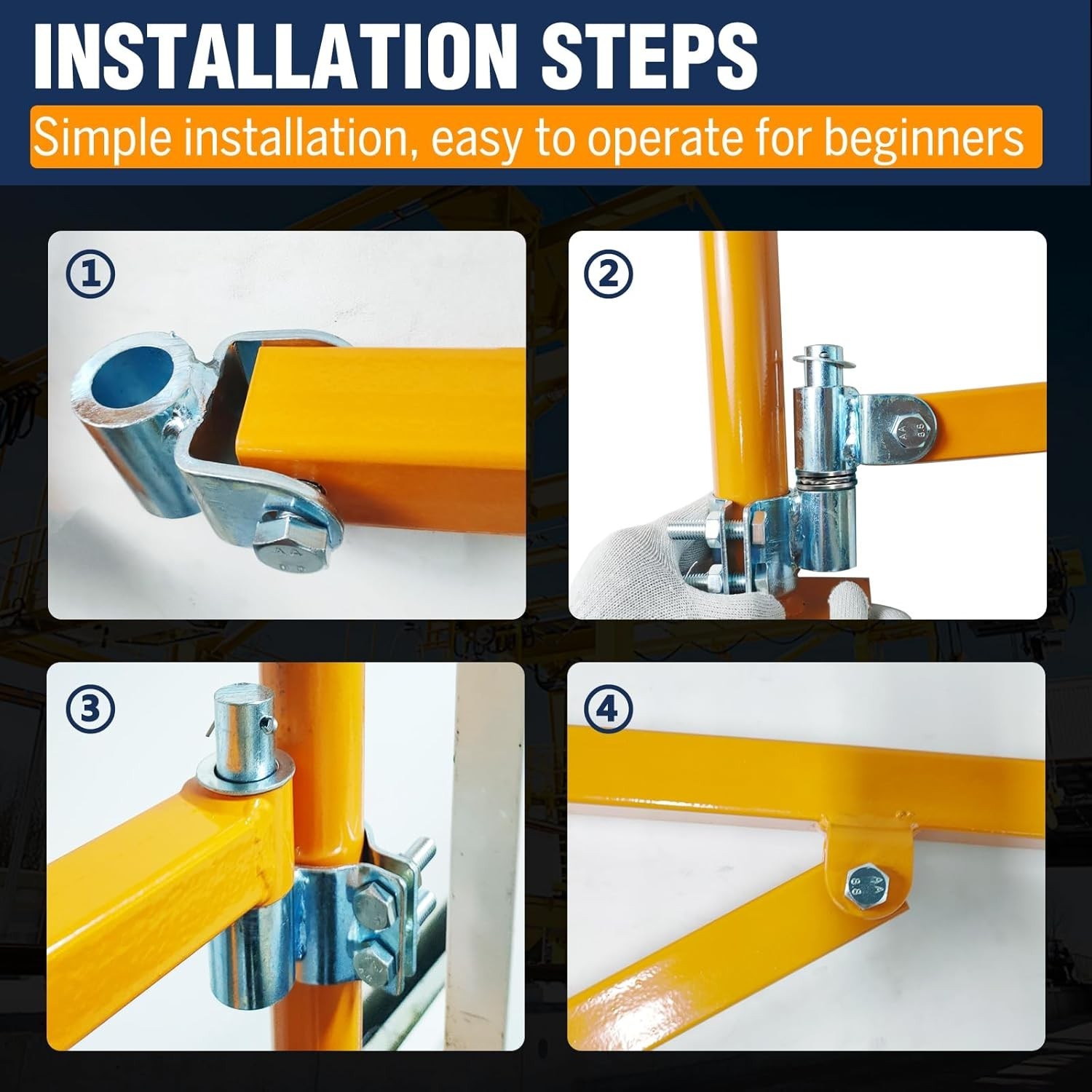 Wall Mount Jib Crane,All Steel Construction,660lbs Max Load Capacity,180 Degree