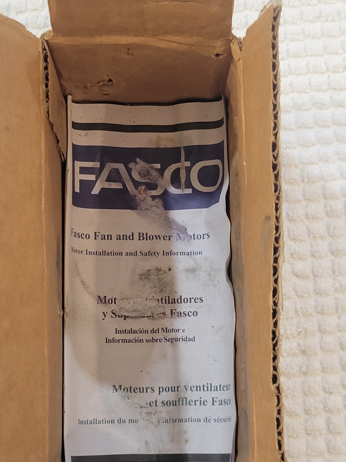Fasco D1126 Motor New Open Box. S58-486 1/15HP 1550-1300RPM. Free Shipping