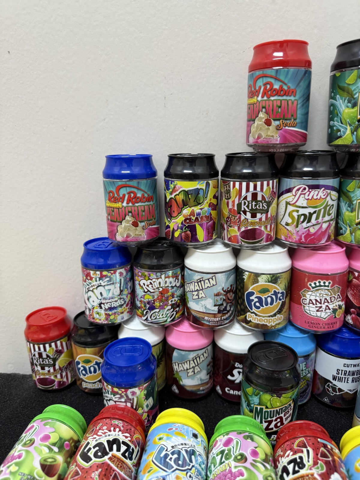 Exotic 3.5 jars / bottles ZA with Design Jars Smell Proof Packaging 50pk or 100