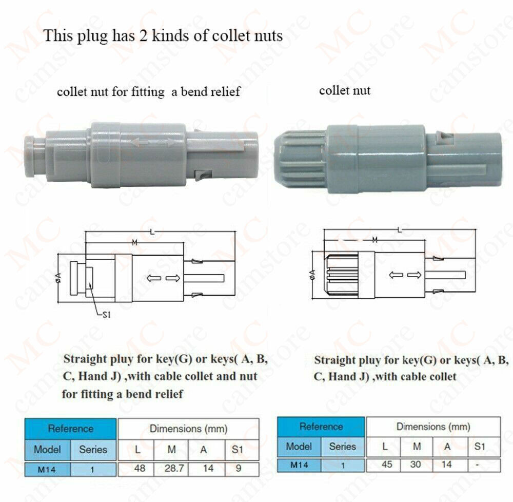 1P 2 3 4 5 6 8 9 10 14pin PAG/PKG Medical Connector