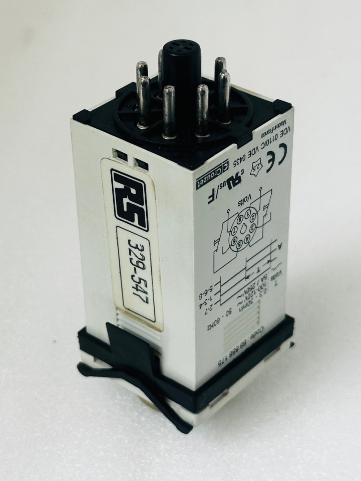 NEW CROUZET TOP 36 0,3-30min 8-Pin Time Relay TOP36 100-120V 88 888 175 TOP-36