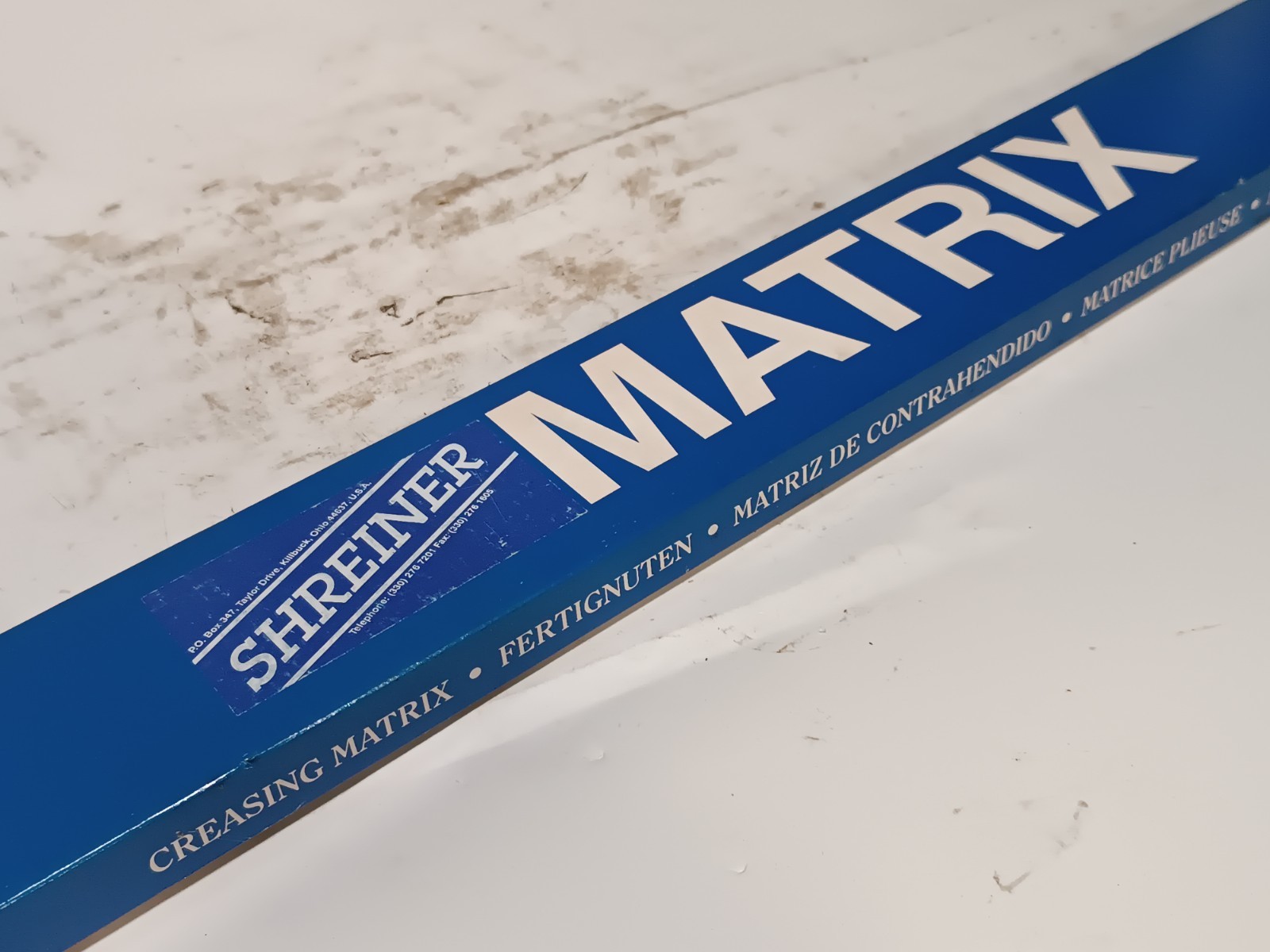 Shreiner Creasing Matrix #50 – O/C White, 0.43mm Chnl Depth x 1.3mm Chnl Width